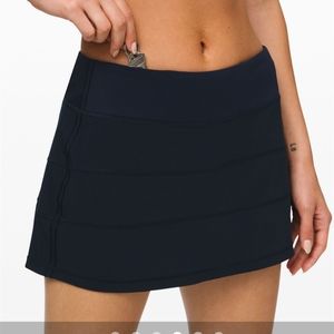True Navy Lululemon Pace Rival Mid-Rise Skirt